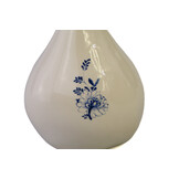 Witte druppel urn met delftsblauwe bloem