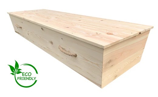 Aanbieding! Uitvaartkist Naaldhout Touw (ECO Friendly)
