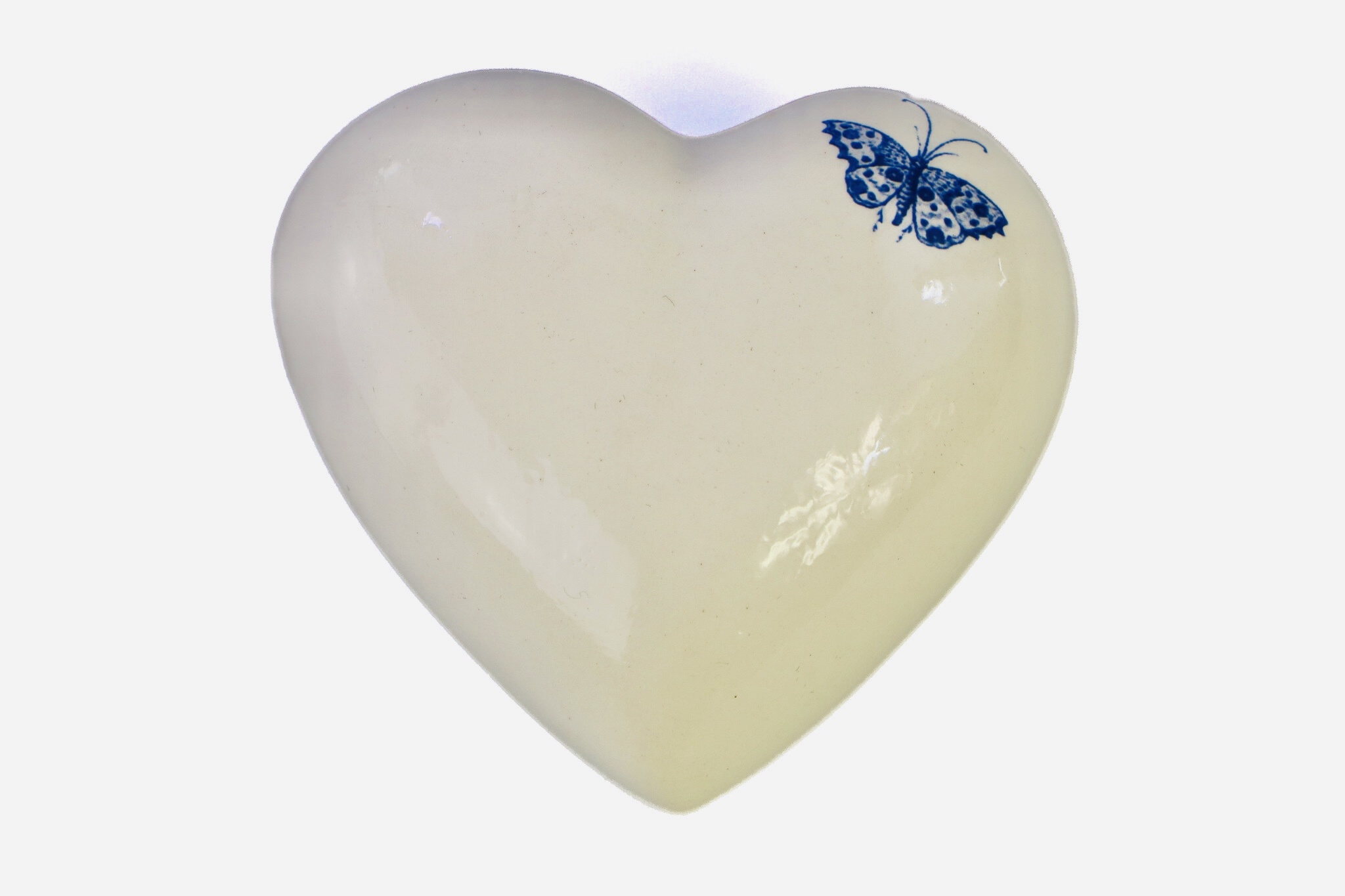 Mini urn wit creme met delftsblauwe vlinder