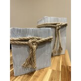 Vintage urn hout - 6 liter