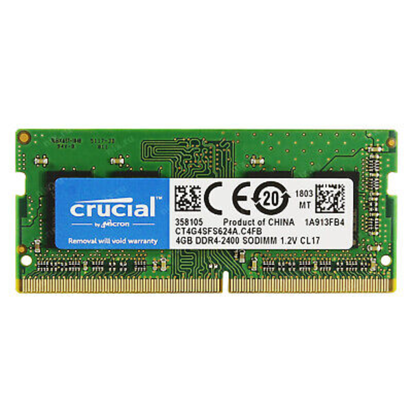 Crucial Crucial 4GB DDR4 SODIMM 2400Mhz CT4G4SFS624A.C4FB