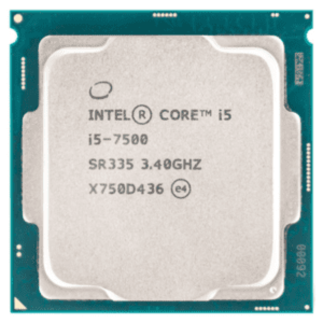 Intel Core i5-7500 4 Cores, 3.4 Ghz