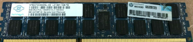 Nany 8GB DDR3 ECC NT8GC72B4NG0NK-CG HP P/N: 500205-071