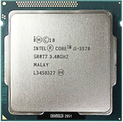 Intel Core i5-3570 4 Cores, 3.4 Ghz Intel Core i5-3570 4 Cores, 3.4 Ghz