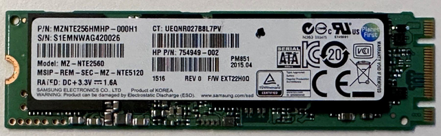 Samsung 256GB PM851 MZ-NTE2560 Samsung 256GB PM851 MZ-NTE2560