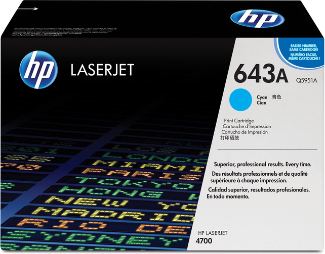 Original Toner HP 643A Cyan Q5951A