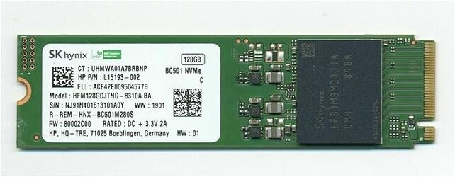 SKhynix 128GB Nvme SSD BC501 HFM128GDJTNG