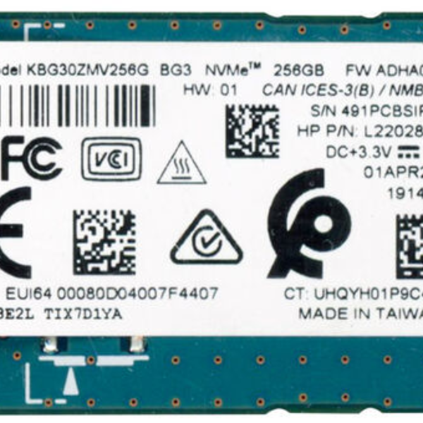 Toshiba 256GB NVMe SSD BG3 KBG30ZMV256G