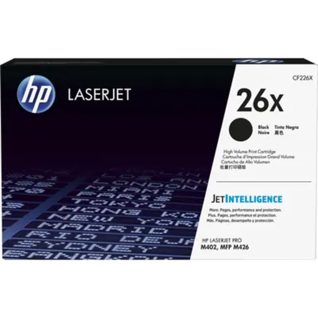 Original Toner HP 26X Zwart CF226XC Original Toner HP 26X Zwart CF226XC