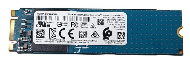 KIOXIA 256GB NVMe SSD KBG30ZMV256G