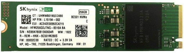 SKhynix 256GB SSD HFM256GDJTNG-8310A
