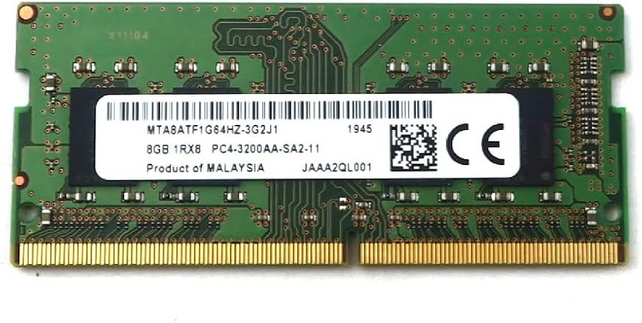 Mincron 8GB DDR4 SODIMM 3200Mhz  MTA8ATF1G64HZ-3G2J1