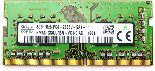 SKhynix 8GB DDR4 SODIMM 2666Mhz HMA81GS6JJR8N-VK