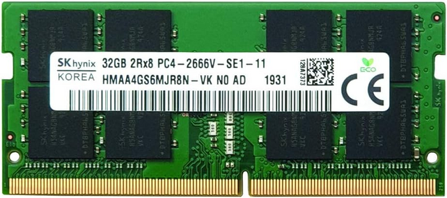 SKhynix 32GB DDR4 SODIMM 2666MHz HMAA4GS6MJR8N-VK