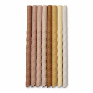 Liewood Zoe straw set - 8 pack - Rose multi mix