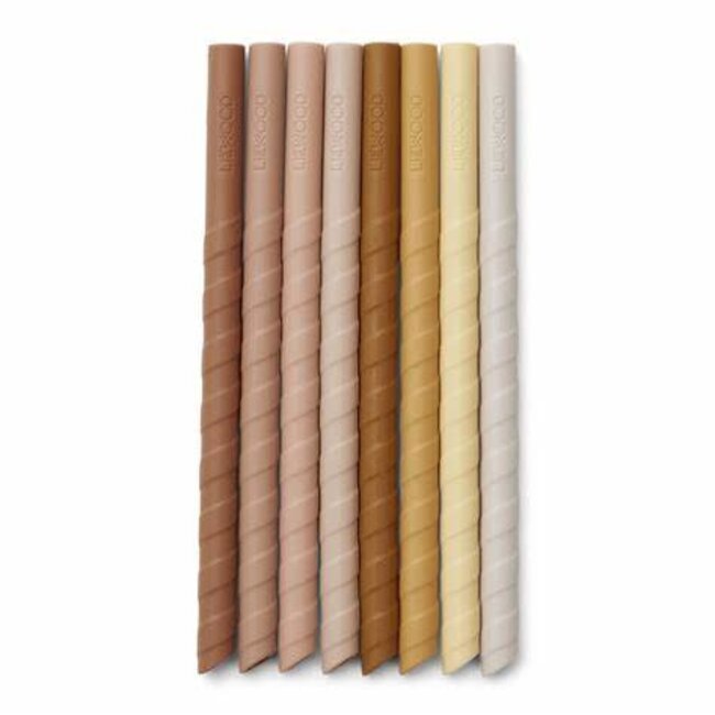 Liewood Zoe straw set - 8 pack - Rose multi mix