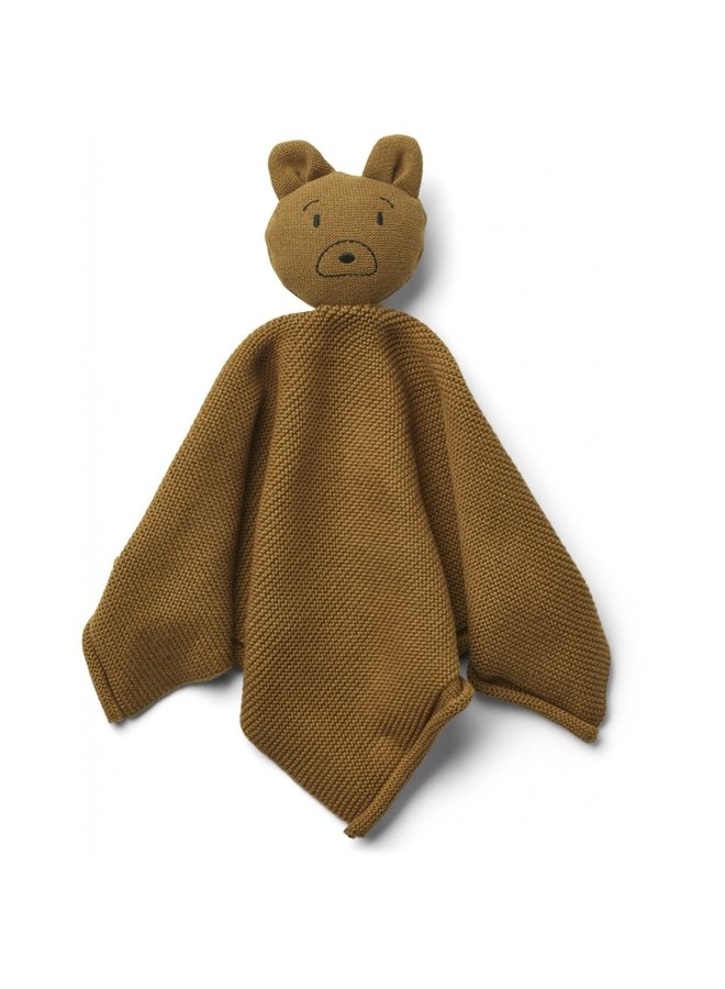 Milo knit cuddle cloth - Bear golden caramel