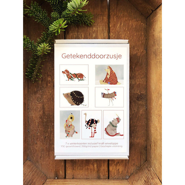 Set kerstkaarten (7st)
