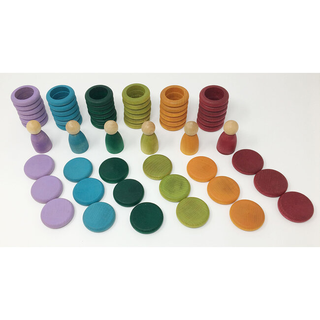 Grapat Set Nins, ringen en schijfjes - Herfstkleuren