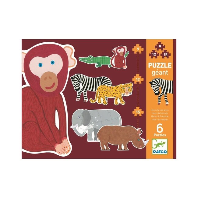 Djeco Puzzel - Dieren (6 puzzels)