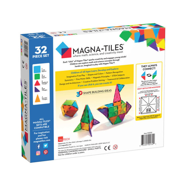 Magna Tiles MagnaTiles Clear Colors 32 stuks
