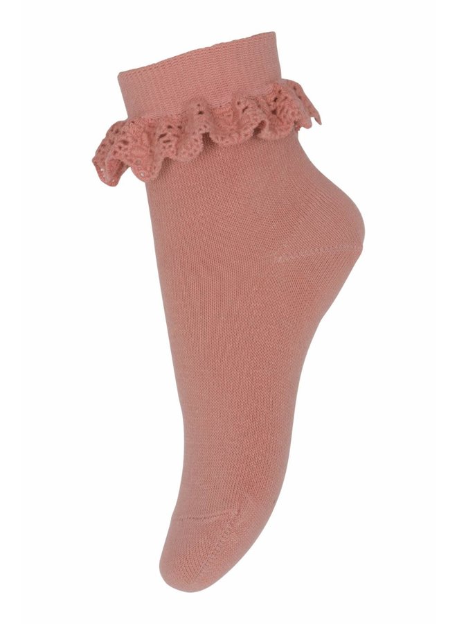 Cotton socks with lace - Rose Dawn