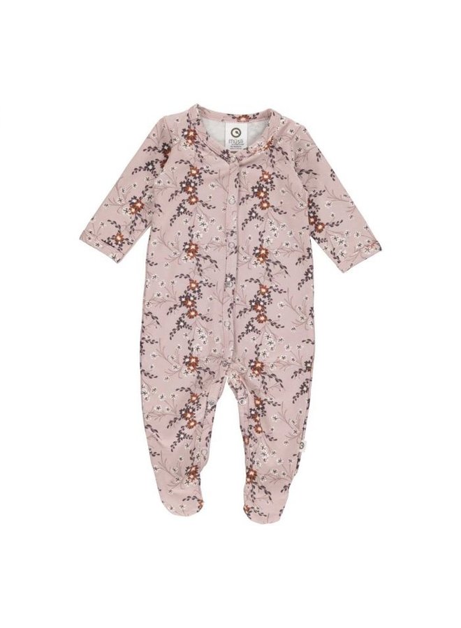 Mini me bodysuit with feet - Bloemen