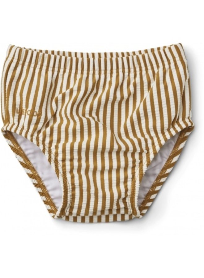 Anthony baby swim pants seersucker - Golden caramel white