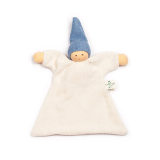 Nanchen natur Knuffeldoekje pop blauw