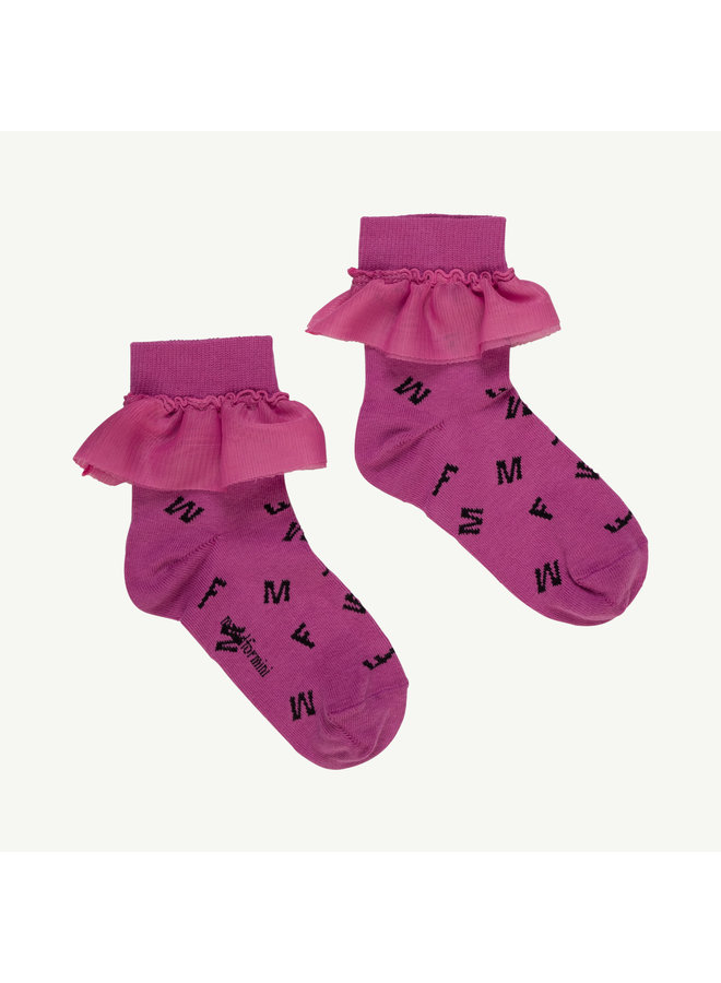 Violet vicuna ankle socks