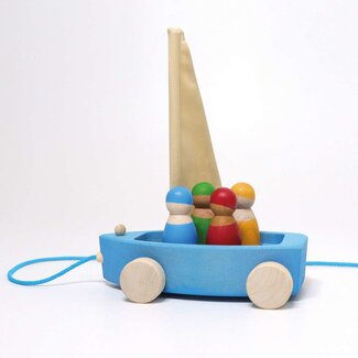 Grimm's Trekfiguur zeilboot met vriendjes