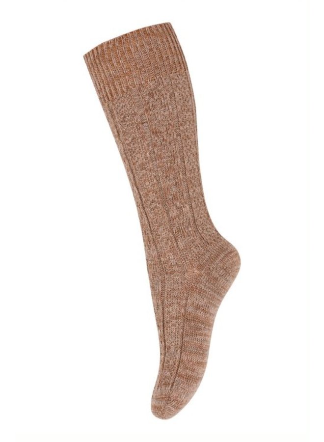 Wally wool knee socks - Tawny Brown