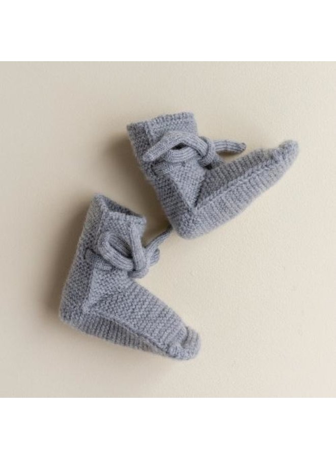 Booties - Wollen slofjes grey melange