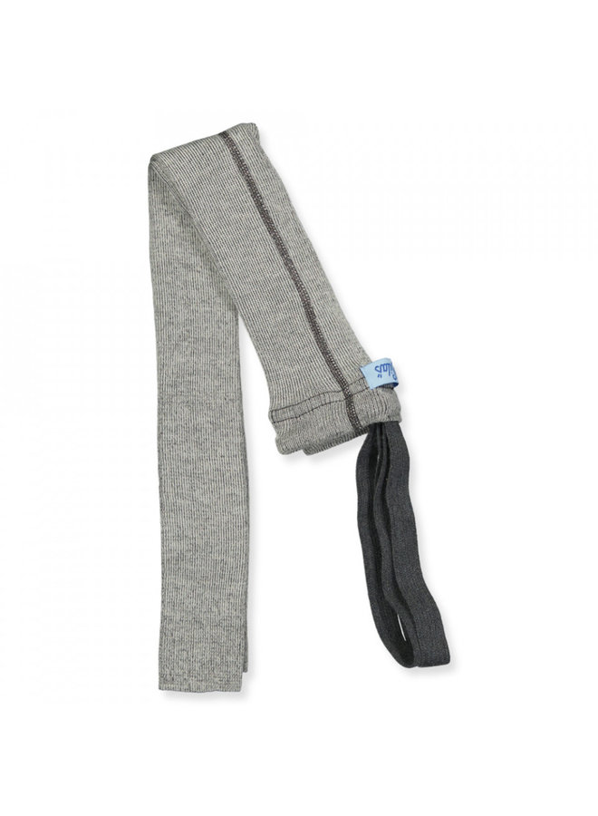 Wooly footless wool tights with braces  - Granite grey