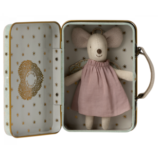 Maileg Angel mouse in suitcase - Little sister