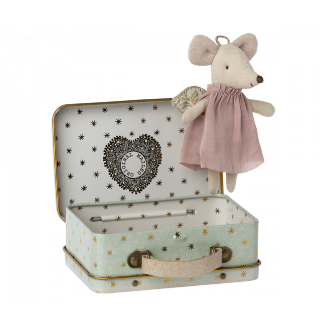 Maileg Angel mouse in suitcase - Little sister