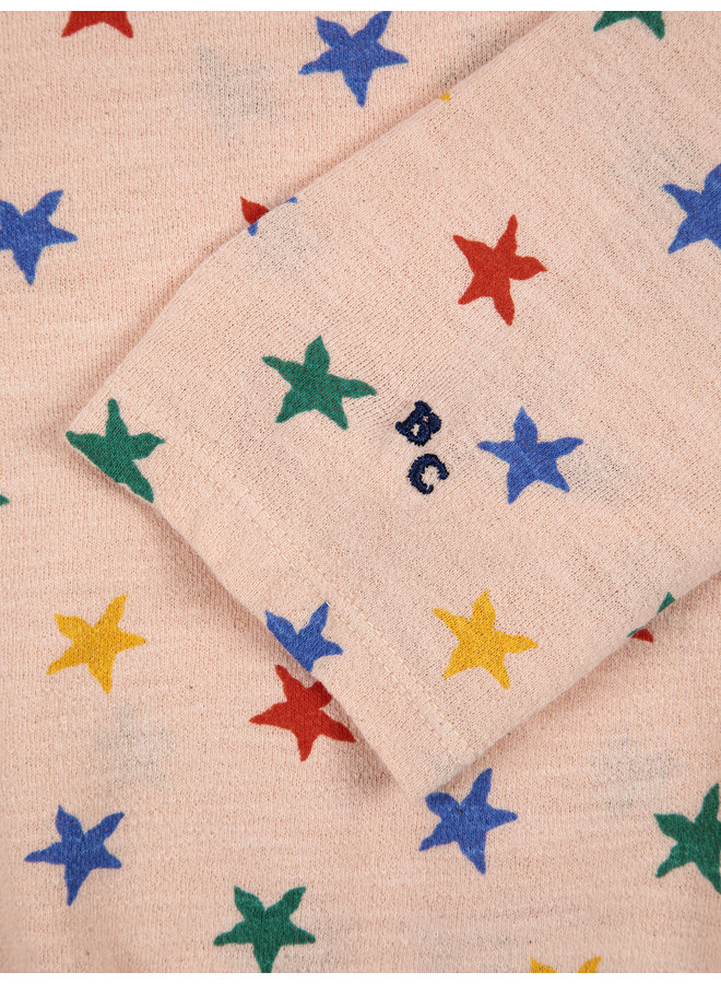 Multicolor Stars all over long sleeve T-shirt