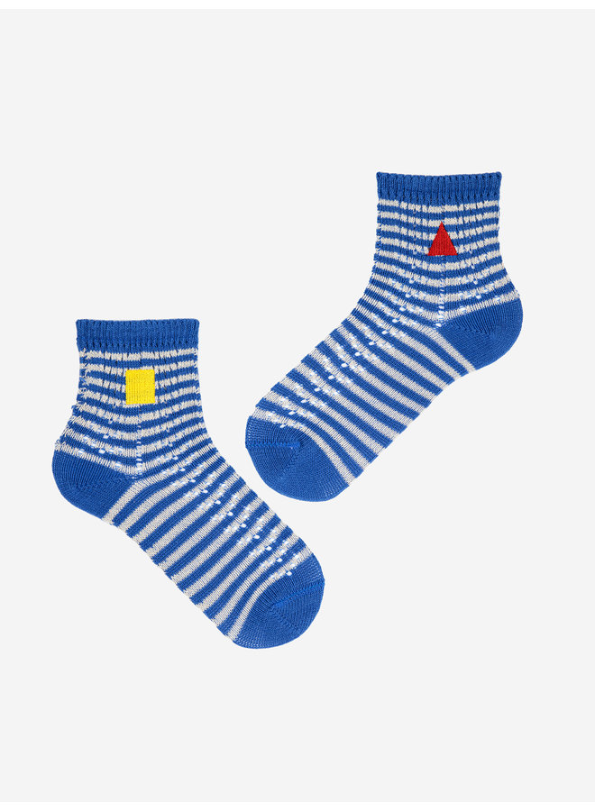 Blue Stripes short socks