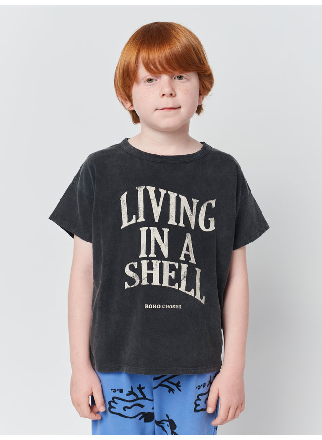 Living In A Shell T-shirt dark grey