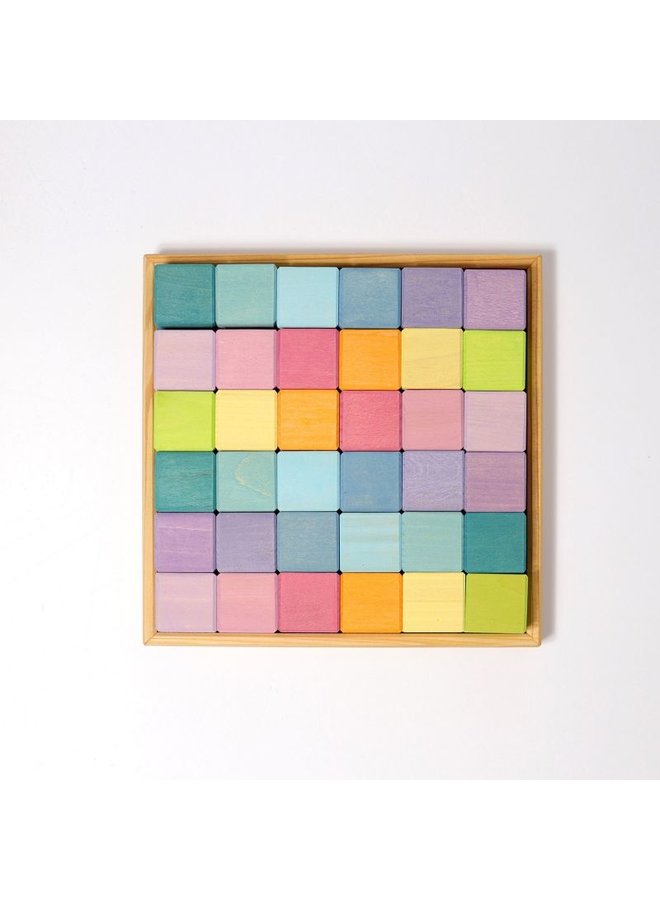 Blokkenset mozaiek pastel (36 blokken)