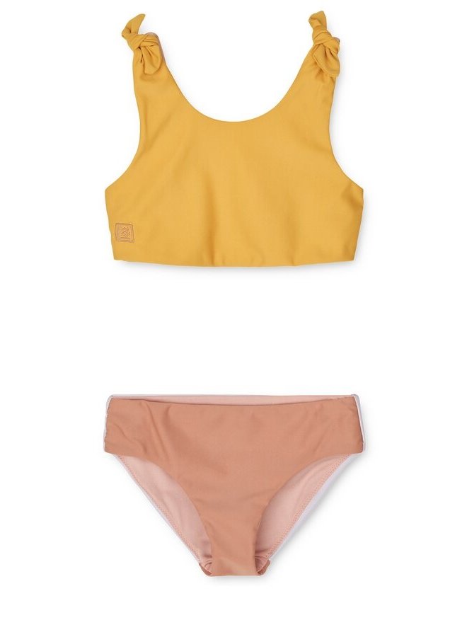 Bow Printed Bikini Set -  Yellow mellow multi mix