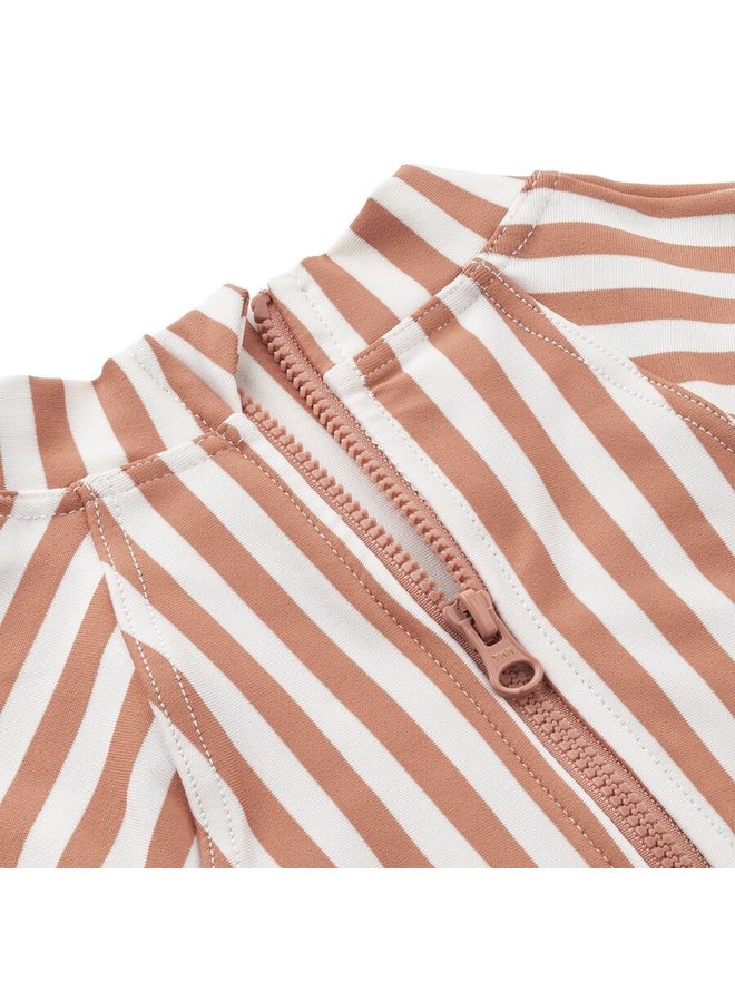 Maxime baby swimsuit - Stripe tuscany rose/creme
