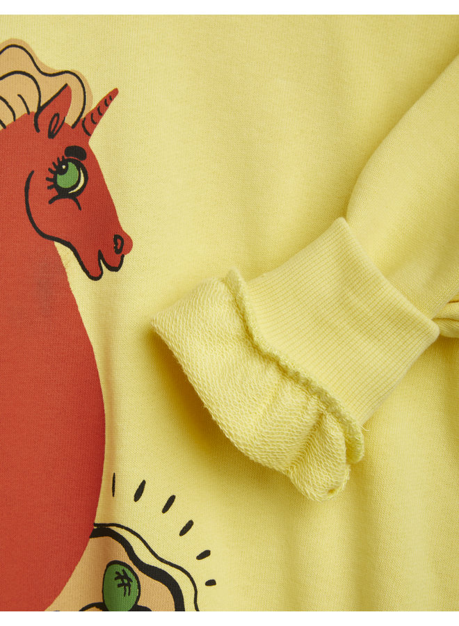Unicorn seahorse sp sweatshirt yellow