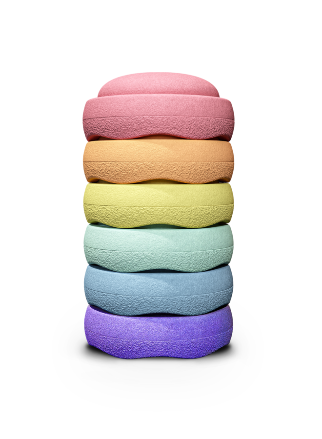 Stapelstein original - Pastel rainbow (set van 6)