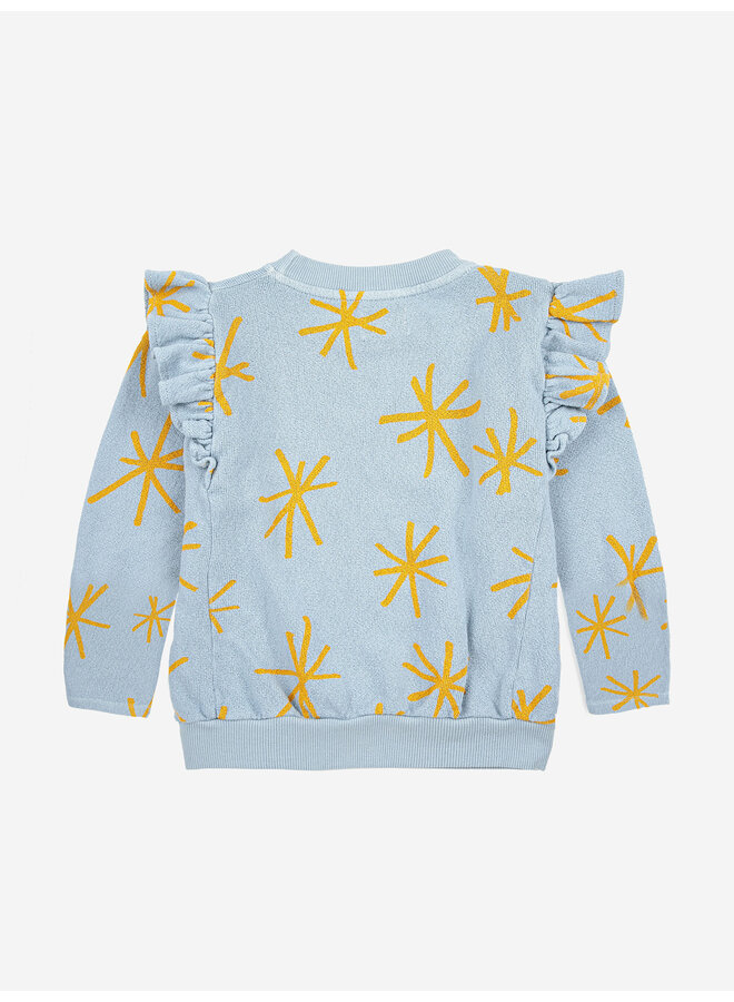 SPARKLE ALL OVER RUFFLE SWEATSHIRT