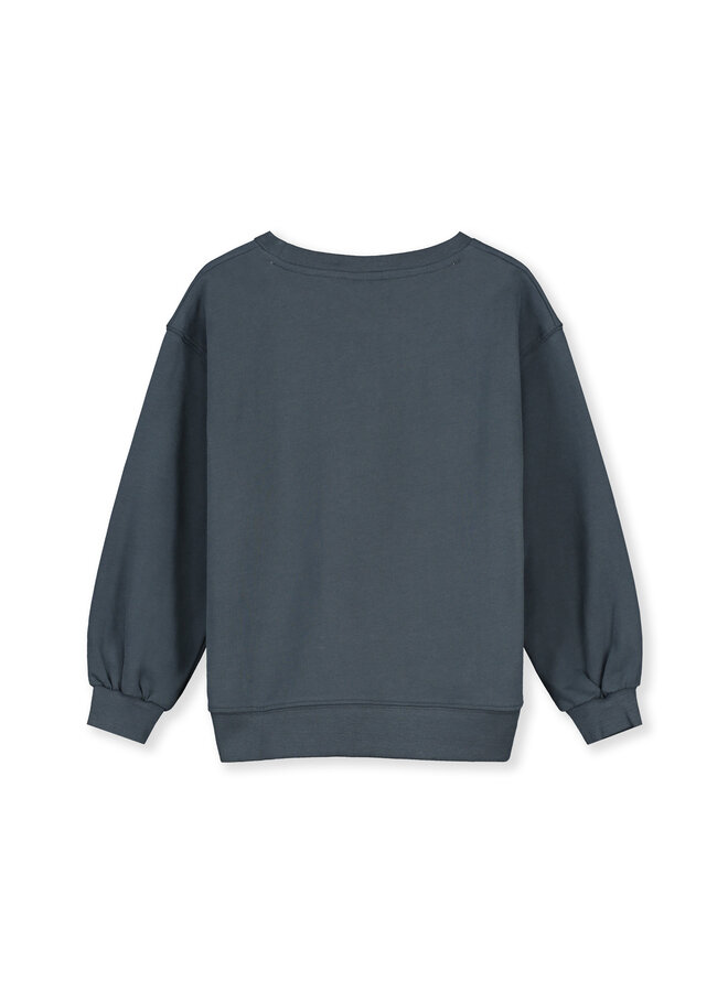 Dropped Shoulder Sweater - Blue Grey