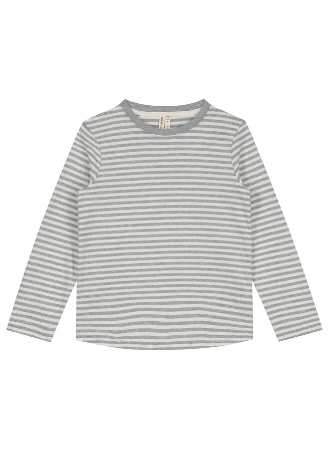 L/S Tee - Grey Melange - Off White