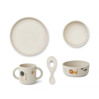 Liewood Vivi silicone set - Safari sandy mix