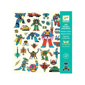 Djeco Stickers metallic robots