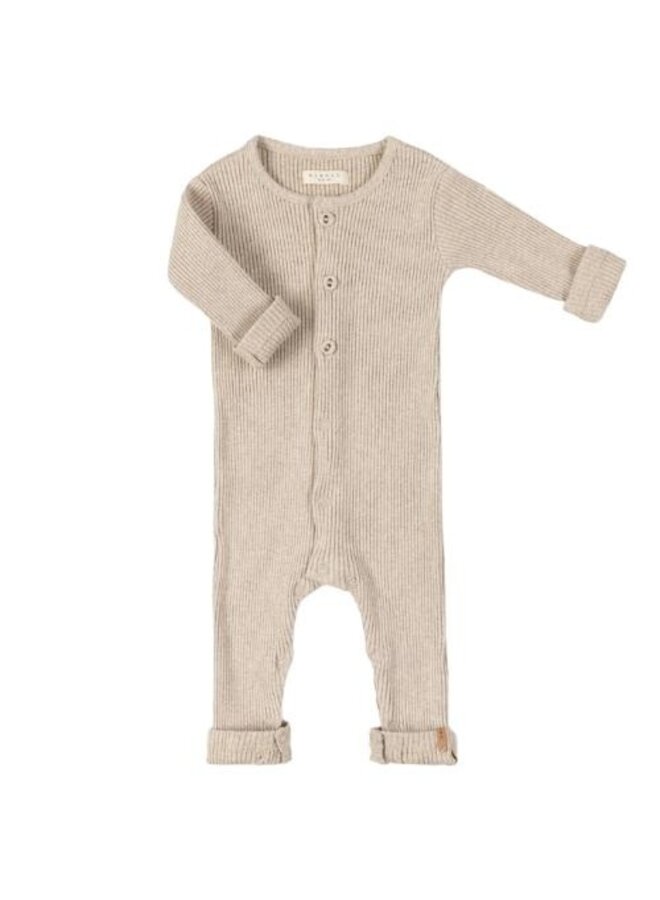 Rib onesie - Beige